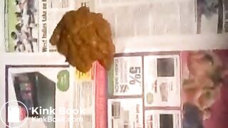 Soft Indian butt makes creamy scat