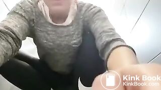 Girl poop on toilet - video 3