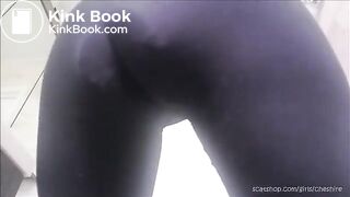 Chick drops a big load in her black leggins