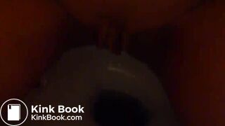 german mistress fart and plops in the toilet