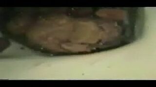 Female shitting in toilet 1