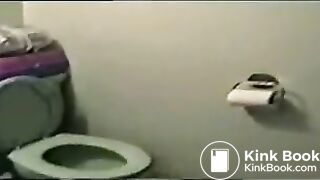 Female shitting in toilet 1
