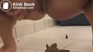Blonde German Girl Takes a Lovely Shit on the Floor
