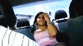 girl shits herself in car