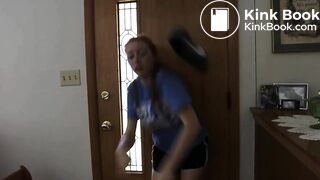 Sexy girl out jogging has an explosive case of diarrhea