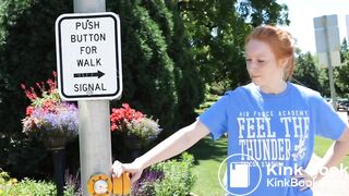 Sexy girl out jogging has an explosive case of diarrhea