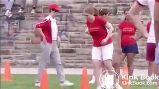 Chick poops her shorts playing soccer