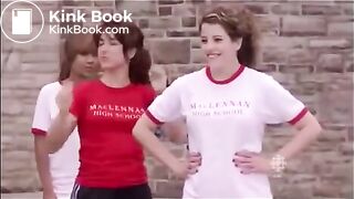 Chick poops her shorts playing soccer