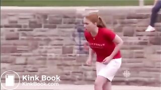 Chick poops her shorts playing soccer