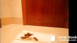 Cute Girl Shitting on the Floor Again