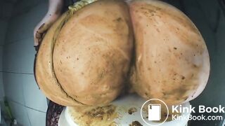 Top scat with dirty pussy