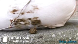 Panty poop and smear in park