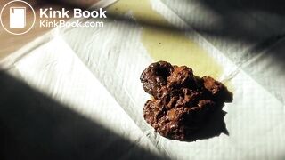 pretty and sexy Italian girl pooped and peed