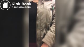 Sexy ebony poop on toilet