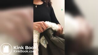 Sexy ebony poop on toilet