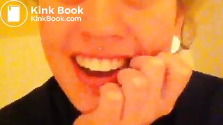 Vine woman poops on toilet 1