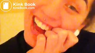 Vine woman poops on toilet 1