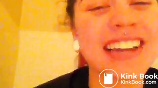 Vine woman poops on toilet 1