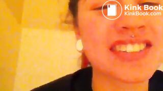 Vine woman poops on toilet 1