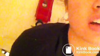 Vine woman poops on toilet 1