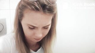 have a very sexy girl diarrhea in the airport toilet