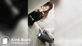 Chinese girl pooping public toilet - video 2