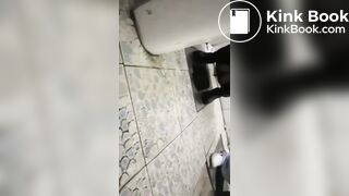 Chinese girl pooping public toilet - video 2