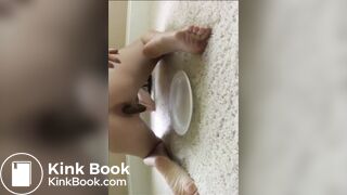 beautiful girl shits a big load on plate