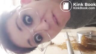 Public toilet scat wall