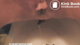 Three piles of soft poop