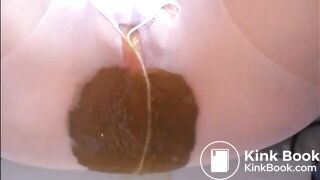Milf shit and piss on pantyhose