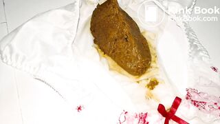 A LOVELY JAPAN WHITE FLOWER EMBROIDERY PANTY AFTER PLAYING