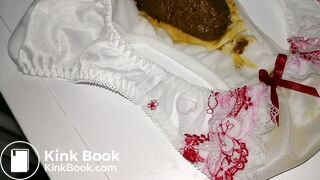 A LOVELY JAPAN WHITE FLOWER EMBROIDERY PANTY AFTER PLAYING