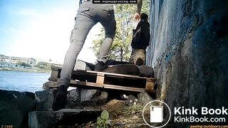 Girl Pooping At Festival