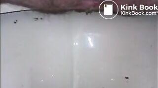 Hairy granny shitting closeup