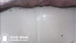 Hairy granny shitting closeup