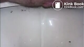 Hairy granny shitting closeup