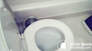 Girl pooping toilet 2
