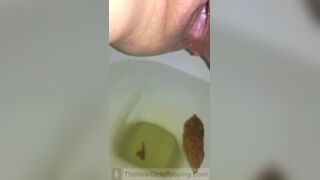 Several between the legs pooping