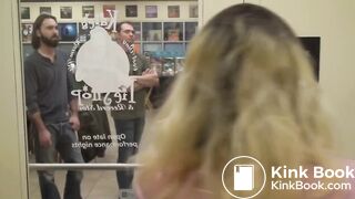 Girl has diarrhea at a coffee shop