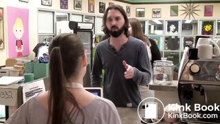 Girl has diarrhea at a coffee shop