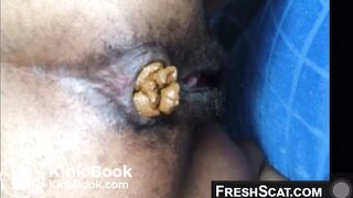 Ebony scat wet pussy