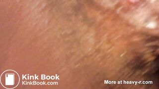 Ebony Close up Creamy pussy Scat & Piss