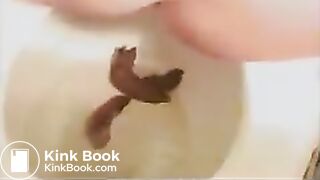 Amazing teen pisses and shits two time