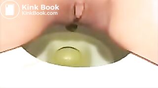 Amazing teen pisses and shits two time