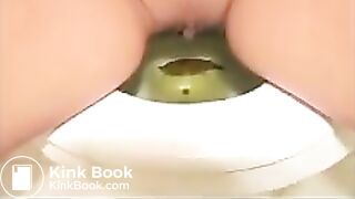 Amazing teen pisses and shits two time