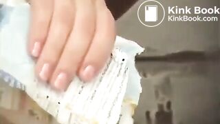 toilet shitting unusual cleaning 044 (slighty constipated girl)