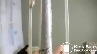 Enema and diaper