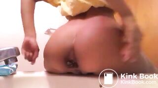 Petit ebony has constipated poop