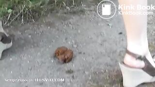 Amateur video girl on nature 2